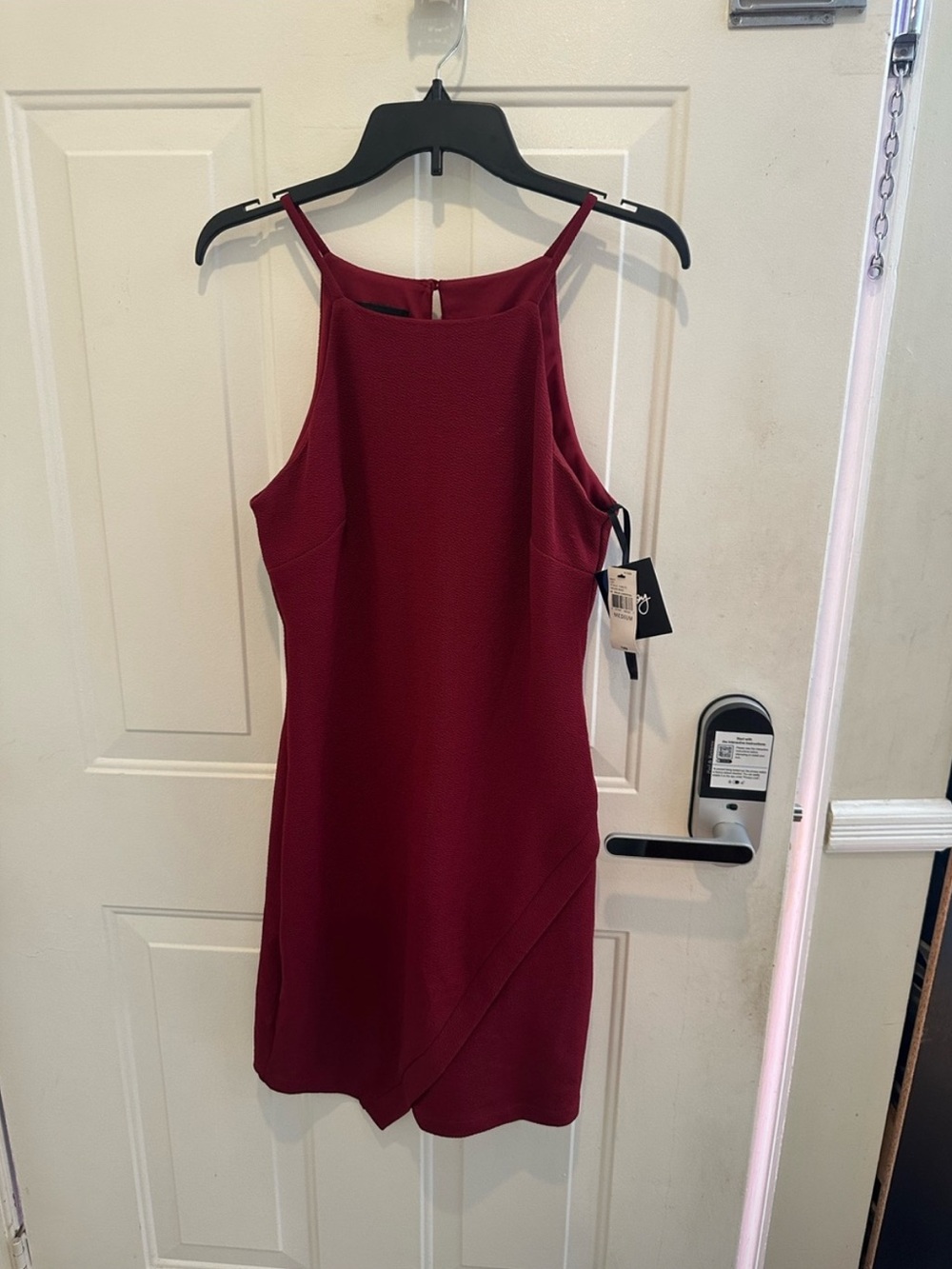 by & by Sleeveless Mini Dress in Burgundy